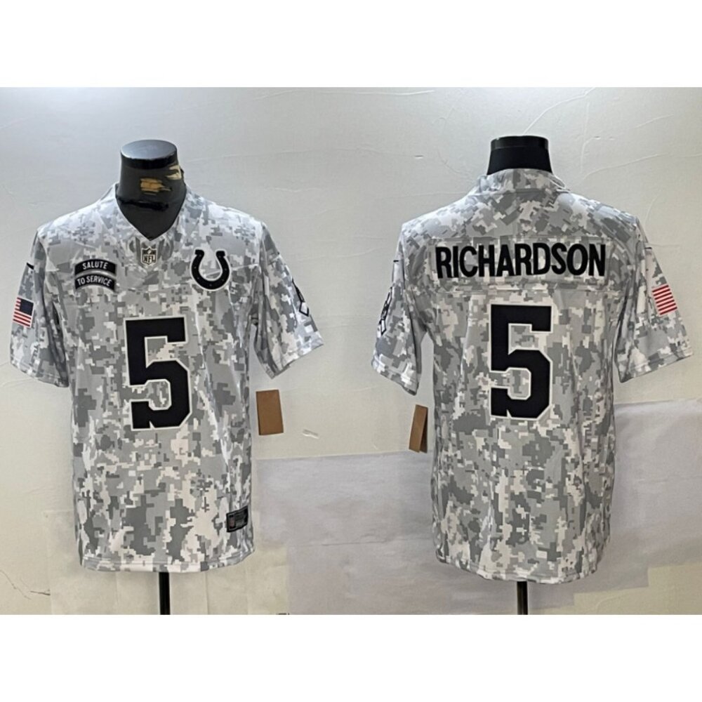 5 Anthony Richardson Salute to Service Stitched Jersey